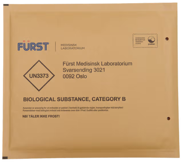 Ferdigfrankert returkonvolutt fra Fürst