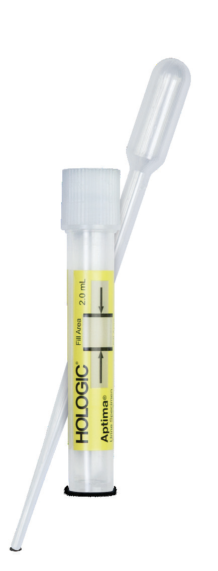 Gult Aptima urinrør med pipette